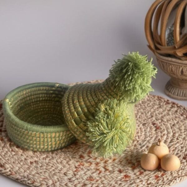 Pistachio handwoven tagine