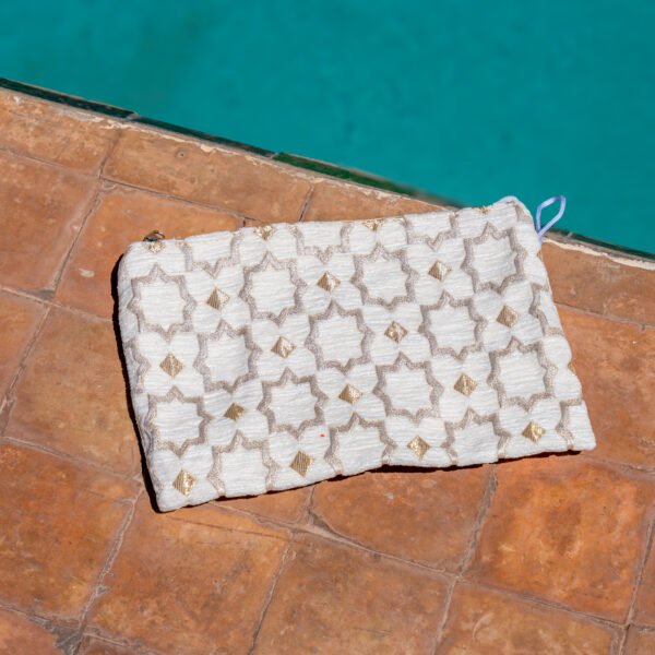 Pochette rectangle zelig blache