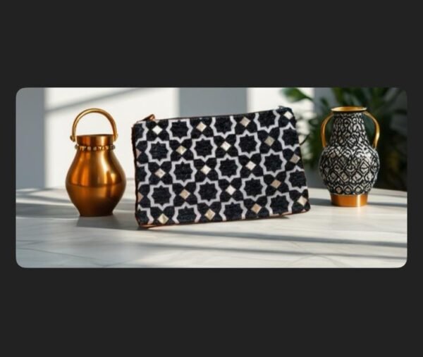 Pochette rectangle zelig noire