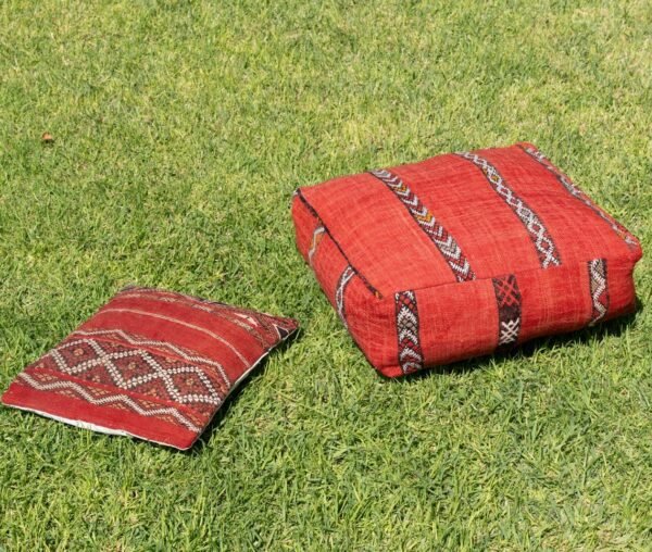 Set of two Moroccan bohemian-style cushions