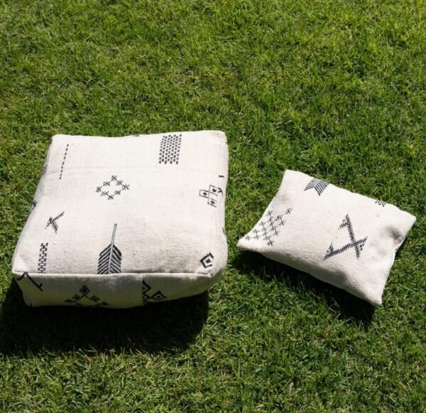 Set of two Moroccan bohemian-style cushions