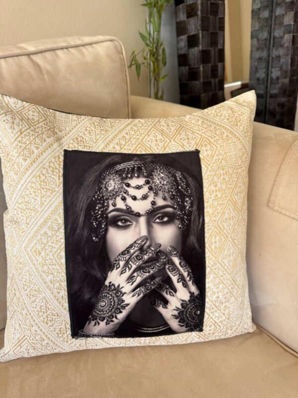 Beige Cushion – Henna Art